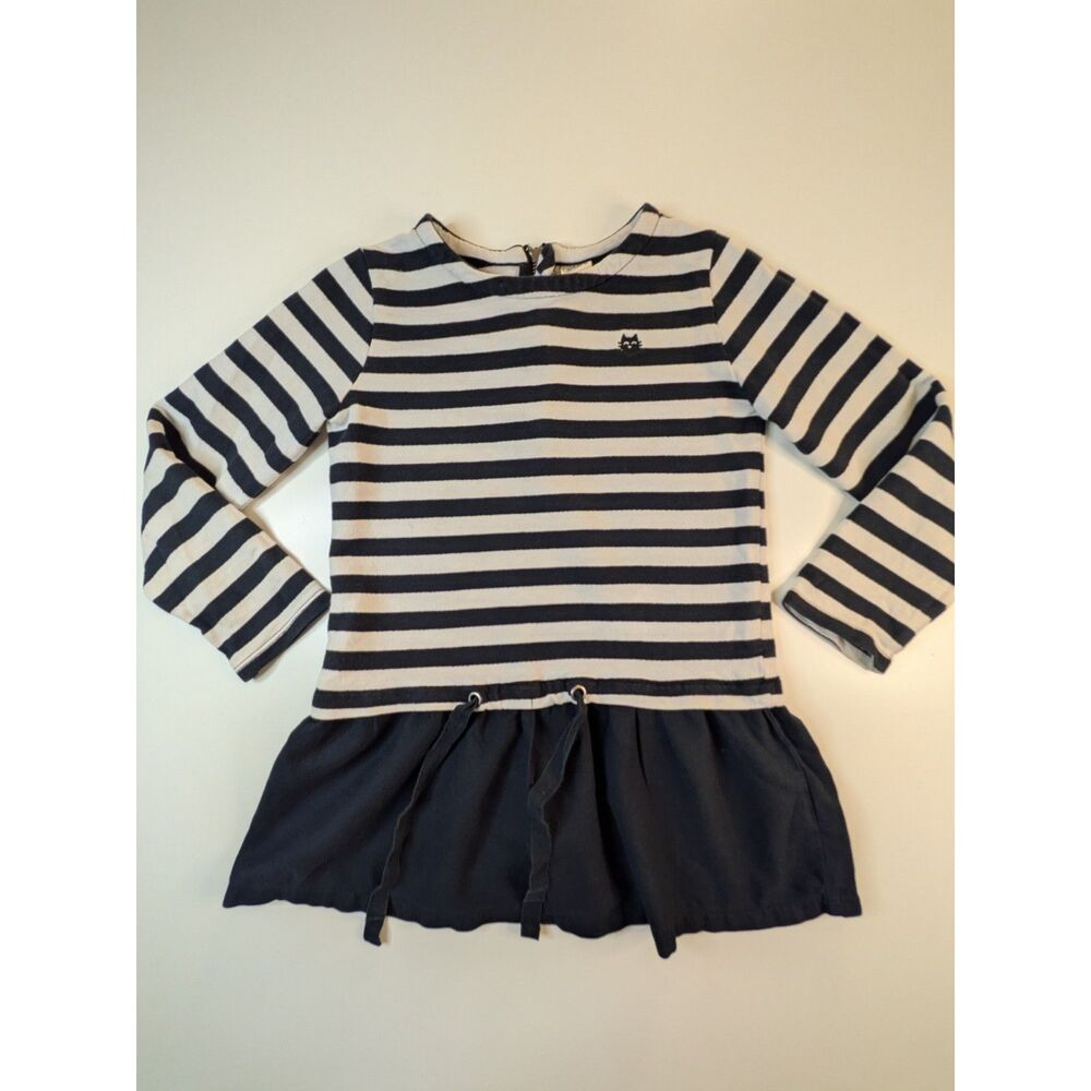 Carter’s Girls Size 5 Navy Striped Drop Waist Dress